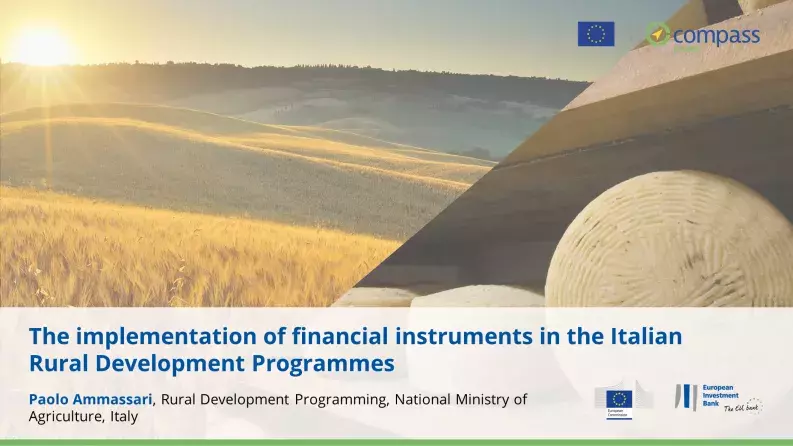 Paolo Ammassari, Head of Office, Rural Development Programming, National Ministry of Agriculture, Italy Paolo Ammassari, Head of Office, Rural Development Programming, National Ministry of Agriculture, Italy