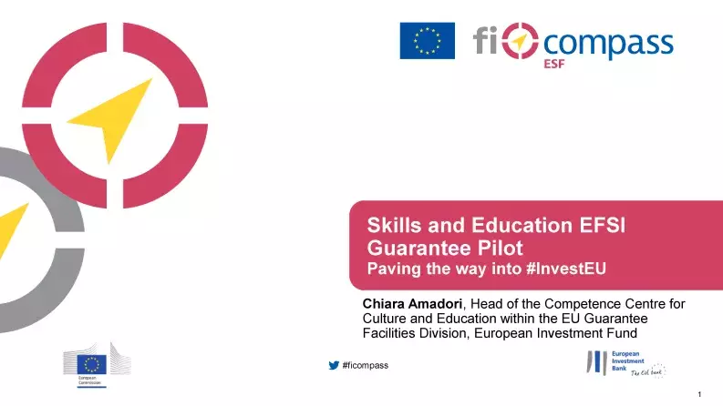 Skills and Education EFSI Guarantee Pilot Paving the way into #InvestEU Skills and Education EFSI Guarantee Pilot Paving the way into #InvestEU