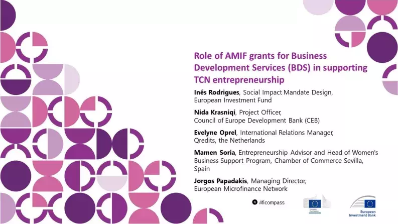 Role of AMIF grants for Business Development Services (BDS) in supporting TCN entrepreneurship Role of AMIF grants for Business Development Services (BDS) in supporting TCN entrepreneurship
