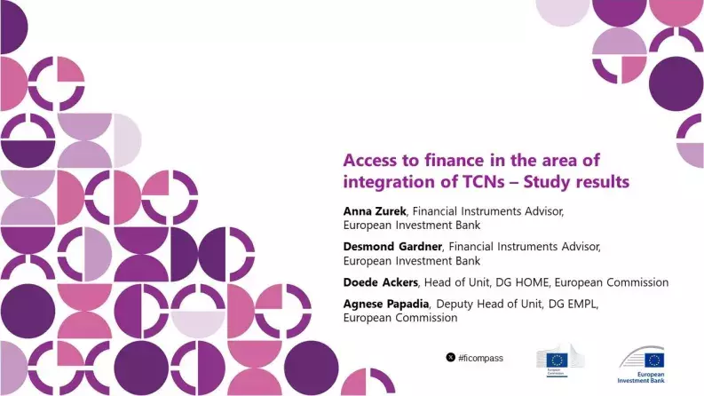 Access to finance in the area of integration of TCNs – Study results Access to finance in the area of integration of TCNs – Study results
